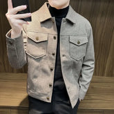 Threebooy Male Coats Slim Fit Spring Autumn High Quality Men's Jackets Harajuku Casual Korean Vintage Stylish Joker Trendy
